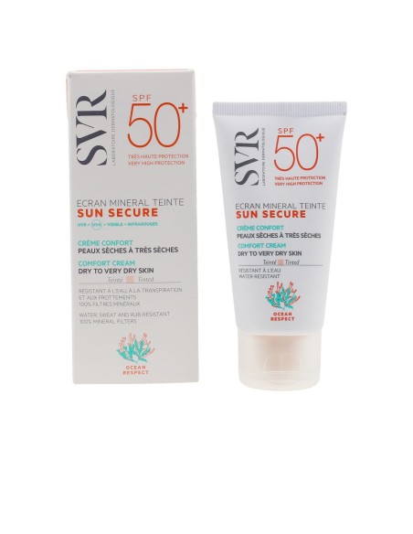 SUN SECURE ecran mineral teinte peaux sèches SPF50+ 60 gr