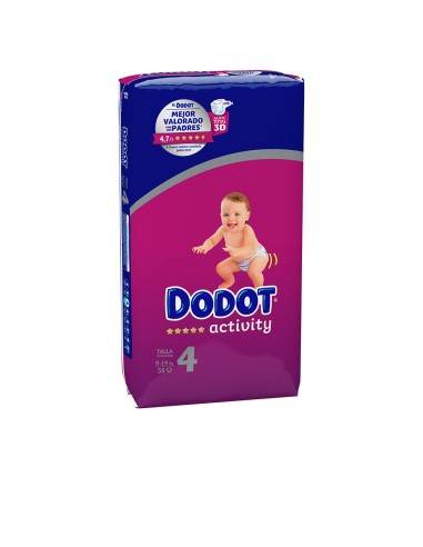 DODOT ACTIVITY talla 4 pañales 9-14 kg 58 u