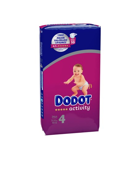 DODOT ACTIVITY talla 4 pañales 9-14 kg 58 u