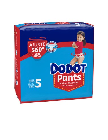 DODOT PANTS pañal-braguita talla 5 12-17 kg 30 u