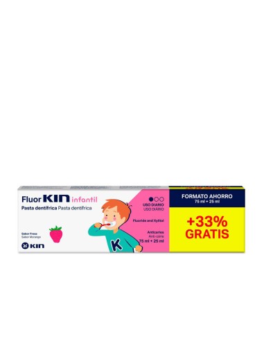 FLUORKIN INFANTIL pasta dentifrica fresa 7525 ml 100 ml