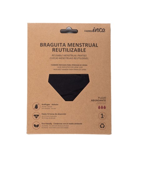 BRAGUITA MENSTRUAL absorcion super negra talla S 1 u