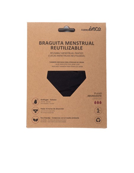 BRAGUITA MENSTRUAL absorcion super negra talla M 1 u