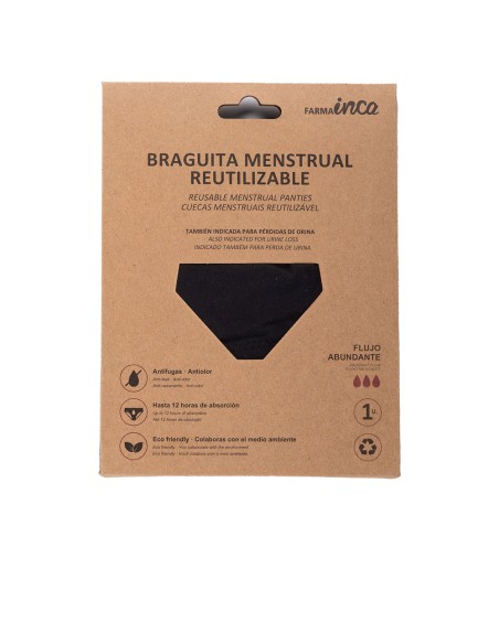BRAGUITA MENSTRUAL absorcion super negra talla L 1u