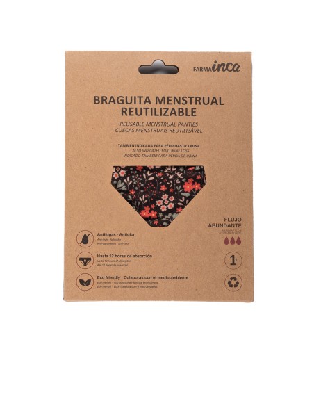 BRAGUITA MENSTRUAL absorcion super flores talla S 1 u