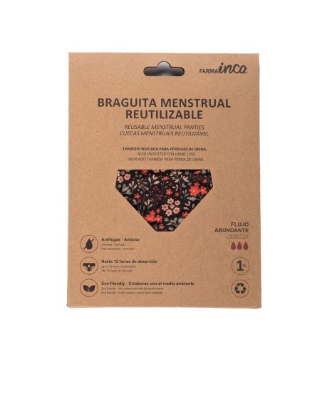 BRAGUITA MENSTRUAL absorcion super flores talla XL 1 u