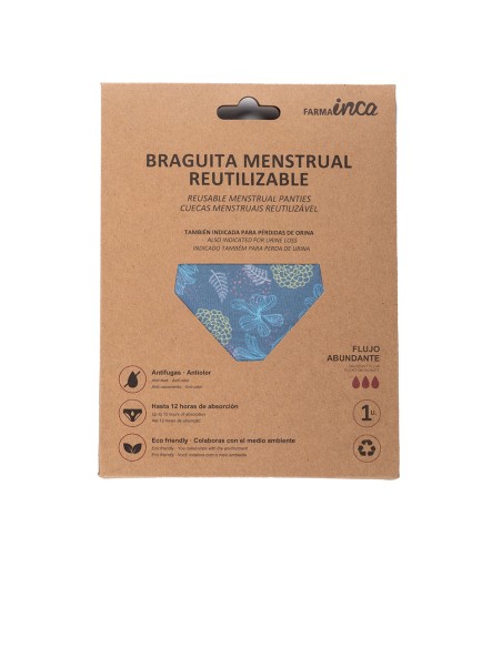 BRAGUITA MENSTRUAL absorcion super azul talla M 1 u