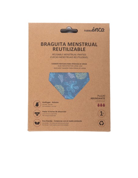BRAGUITA MENSTRUAL absorcion super azul talla L 1 u