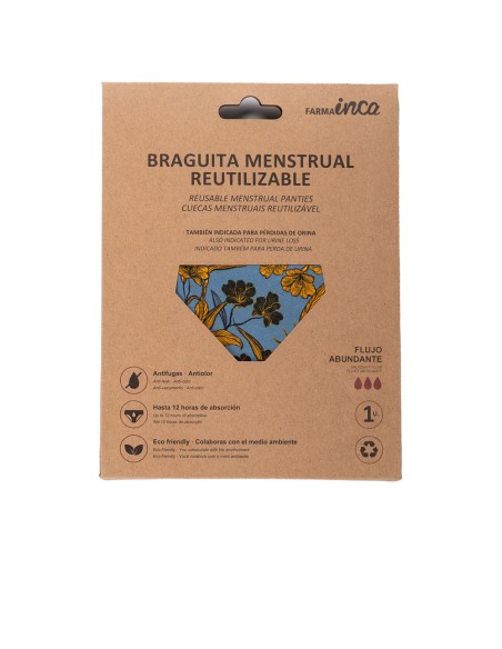 BRAGUITA MENSTRUAL absorcion super flores amarillas talla XS 1 u
