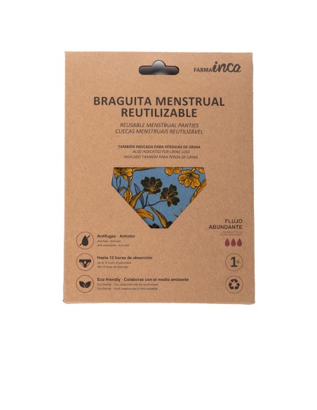 BRAGUITA MENSTRUAL absorcion super flores amarillas talla XL 1 u