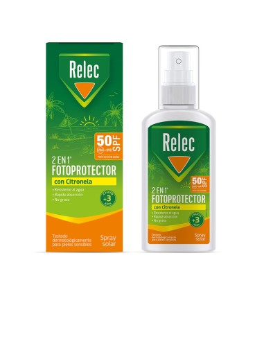 FOTOPROTECTOR 2 en 1 solar citronela spray SPF50 100 ml