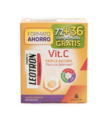 VITAMINA C triple accion comprimidos efervescentes 72 36 de regalo Naranja 54 u