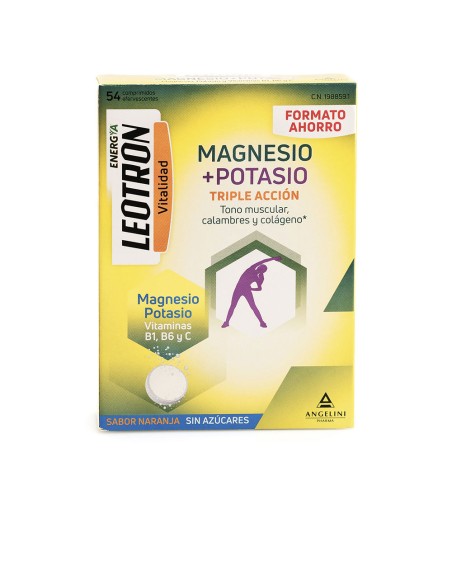 ENERGIA MAGNESIO POTASIO triple accion comprimidos efervescentes Naranja 54 u