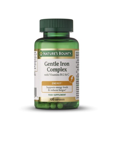 HIERRO GENTLE COMPLEX con vitamina C & B12 100 cápsulas