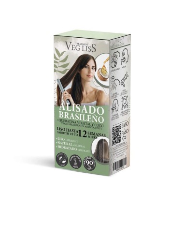  VEG LISS alisado brasileño con queratina vegetal y coco 2 u