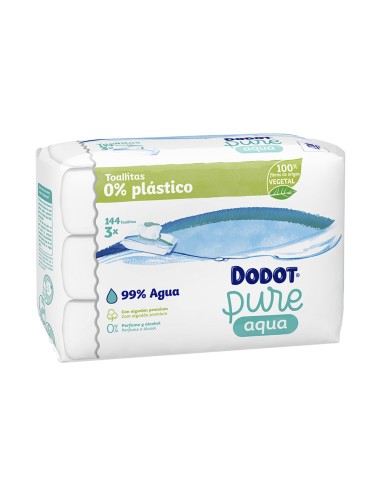 DODOT PURE CUIDADO TOTAL 99% agua toallitas húmedas 144 u