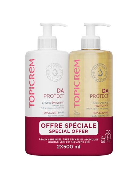 DA PROTECT BÁLSAMO EMOLIENTE 500 ML + GEL LIMPIADOR 500 ML PACK 2 pz