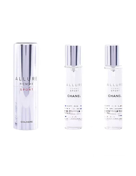 ALLURE HOMME SPORT COLOGNE eau de toilette vaporizador de viaje y 2 recargas 3 x 20 ml