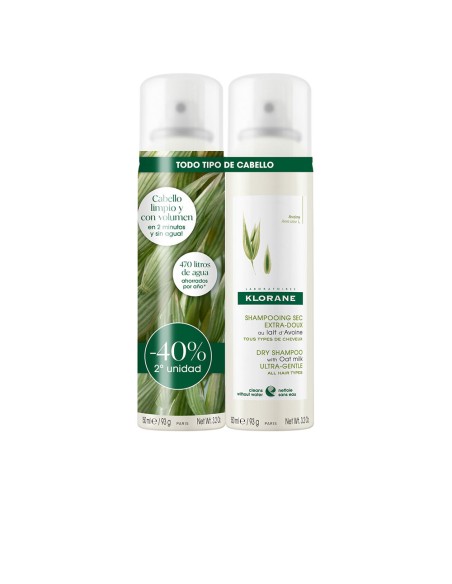 LECHE AVENA CHAMPÚ SECO EXTRASUAVE LOTE 2 x 150 ml