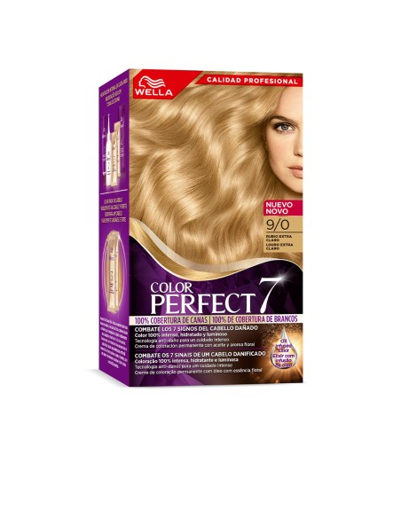 WELLA COLOR PERFECT 7 100 cobertura de canas 9 0 rubio extra claro 6 u