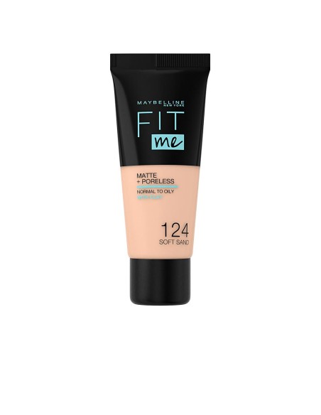 FIT ME MATTEPORELESS foundation 124 soft sand