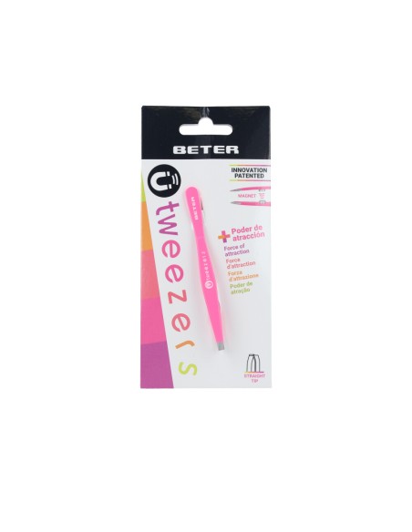 PINZA depilar magnetica punta recta fucsia 1 u